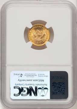 1897 $2.50 Liberty Quarter Eagle NGC MS65+