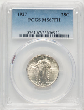 1927 25C FH Standing Liberty Quarter PCGS MS67