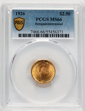 1926 $2.50 SESQUI Commemorative Gold PCGS MS66 (774730003)