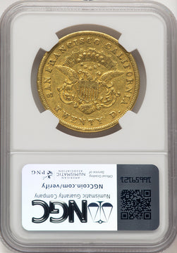 1854 $20 Kellogg & Co. Territorial Gold NGC AU50