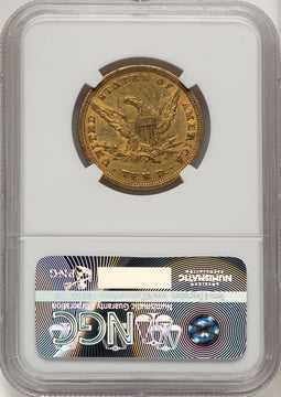 1842 $10 Large Date Liberty Eagle NGC AU55