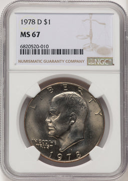 1978-D $1 Eisenhower Dollar NGC MS67 (775904005)