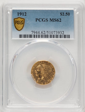 1912 $2.50 Indian Quarter Eagle PCGS MS62 (775865002)