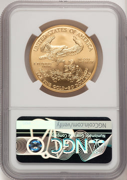 2007-W $50 One-Ounce Gold Eagle Brown Label NGC MS70 (520851004)