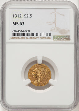 1912 $2.50 Indian Quarter Eagle NGC MS62 (775850015)
