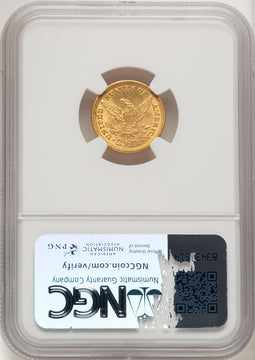 1887 $2.50 Liberty Quarter Eagle NGC MS64