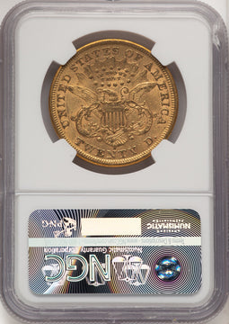 1869-S $20 CAC Brown Label Liberty Double Eagle NGC AU55