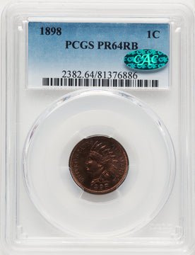 1898 1C RB CAC Proof Indian Cent PCGS PR64