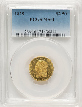 1825 $2.50 Early Quarter Eagle PCGS MS61 (776083003)