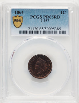 1864 1C J-357 RB Patterns PCGS MS65