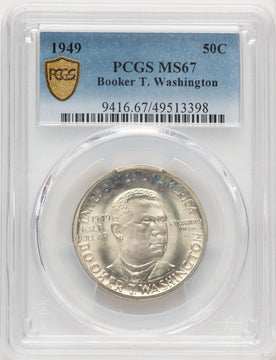 1949 50C Booker T. Washington Commemorative Silver PCGS MS67 (520733020)