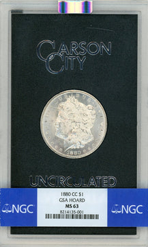 1880-CC GSA Hoard Morgan Dollar NGC MS63