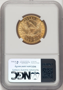 1890-CC $10 Liberty Eagle NGC AU58