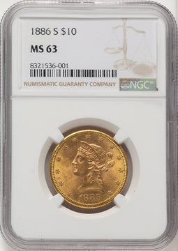 1886-S $10 Liberty Eagle NGC MS63 (572239002)