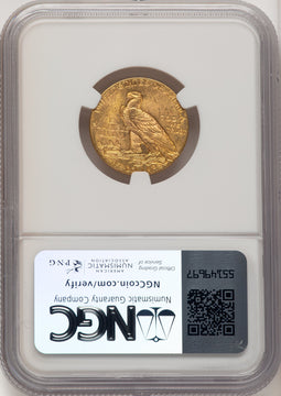 1911 $5 Indian Half Eagle NGC MS63 (572251140)