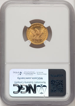 1895 $2.50 Liberty Quarter Eagle NGC MS66