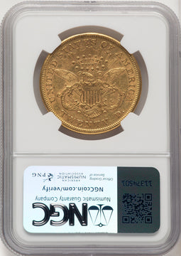 1874-CC $20 Liberty Double Eagle NGC XF45