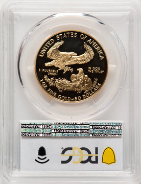 1989-W $50 One-Ounce Gold Eagle Blue Gradient PCGS PR70 (774237001)