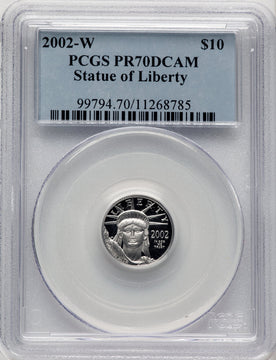 2002-W $10 Tenth-Ounce Platinum Eagle PCGS PR70