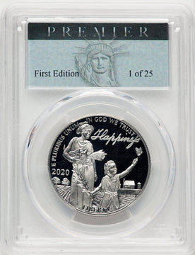 2020-W $100 One Ounce Platinum Eagle Happiness PRDC PCGS PR70
