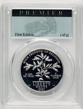 2021-W $100 One-Ounce Platinum Eagle Freedom of Religion PCGS PR70