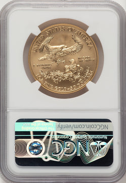 2019-W $50 One-Ounce Gold Eagle FDI Kenneth Bressett Red Book NGC MS70