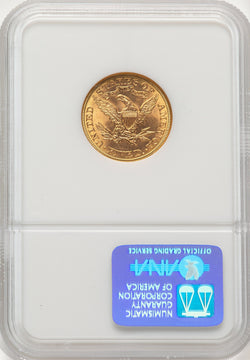 1908 $5 Liberty Liberty Half Eagle NGC MS65 (776203006)