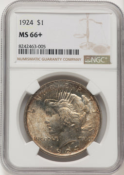 1924 Peace Dollar NGC MS66+ (776289007)