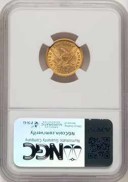 1896 $2.50 Liberty Quarter Eagle NGC MS62