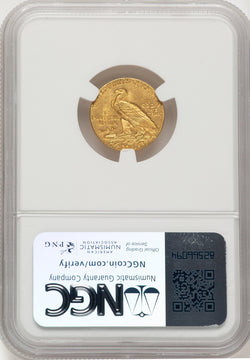 1911 $2.50 Brown Label Indian Quarter Eagle NGC MS62