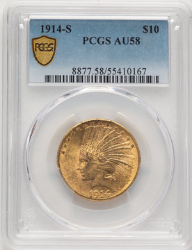 1914-S $10 Indian Eagle PCGS AU58