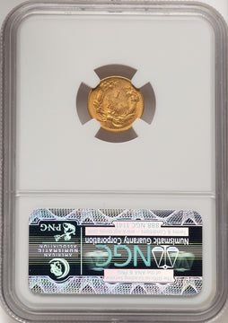 1858 G$1 Gold Dollar NGC MS62