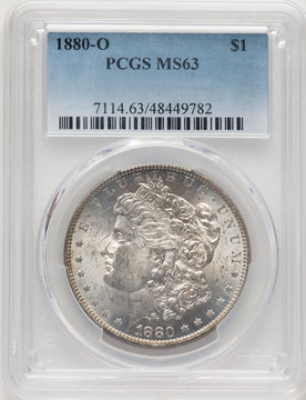 1880-O Blue Gradient Morgan Dollar PCGS MS63