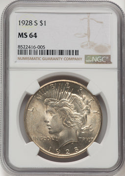 1928-S Peace Dollar NGC MS64 (774835010)