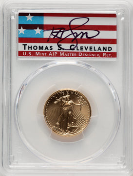 2021 $10 Quarter Ounce Gold Eagle Type Two FDI FDI Thomas Cleveland PCGS MS70