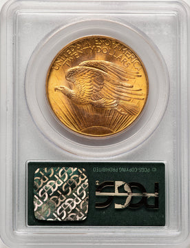 1908 NM $20 Wells Fargo CAC Saint-Gaudens Double Eagle PCGS MS66