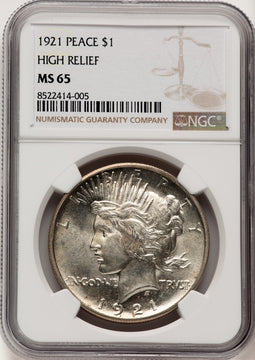 1921 Peace Dollar NGC MS65 (507104004)
