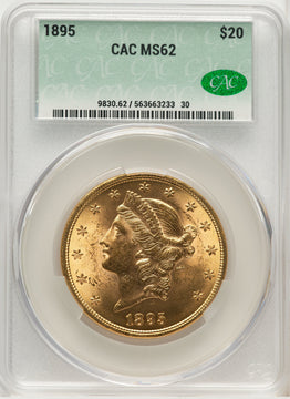 1895 $20 Liberty Double Eagle CACG MS62 (520435037)