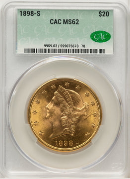 1898-S $20 Liberty Double Eagle CACG MS62 (177169014)