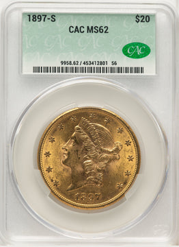 1897-S $20 Liberty Double Eagle CACG MS62 (775434010)