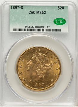 1897-S $20 Liberty Double Eagle CACG MS62 (5434070)