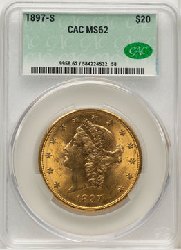 1897-S $20 Liberty Double Eagle CACG MS62 (177269282)