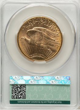 1911-D $20 Saint-Gaudens Double Eagle CACG MS64 (506744005)