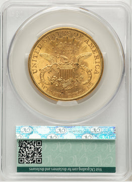 1896-S $20 CACG Plus Liberty Double Eagle CACG MS62+ (507266053)