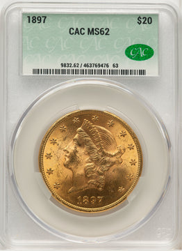 1897 $20 Liberty Double Eagle CACG MS62 (177195029)