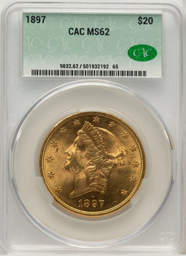 1897 $20 Liberty Double Eagle CACG MS62 (572086047)