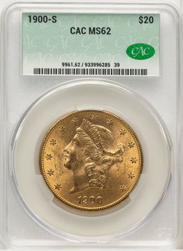1900-S $20 Liberty Double Eagle CACG MS62 (171400186)