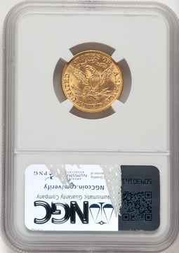 1893 $5 Liberty Half Eagle NGC MS65 (776139015)