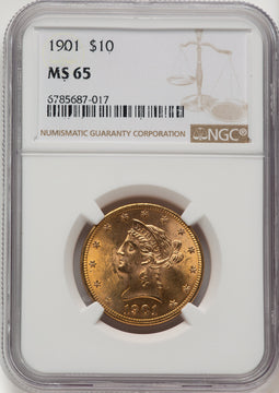 1901 $10 Liberty Eagle NGC MS65 (776139030)