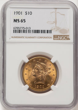 1901 $10 Liberty Eagle NGC MS65 (776139022)